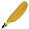 kayak paddle head yellow